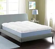 Twin Mattress Topper, Hypoallergenic White Down Alternative Featherbed Mattress Pad - Plush, Overfilled, and 2" Thick