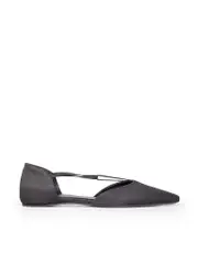 Black Cross Strap Ballet Flats