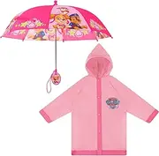[Nickelodeon] Paw Patrol Slicker and Umbrella Rainwear Set, Little Girls Ages 2-7
