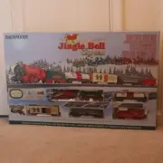 HO Scale Bachmann Trains Jingle Bell Express Train Set Christmas Xmas Open Box