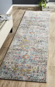 Rug Culture Multi Durable Vintage Look Runner Rug