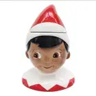 The Elf on the Shelf Christmas Cookie Jar Brown Skin Eyes & Hair Kitchen Decor