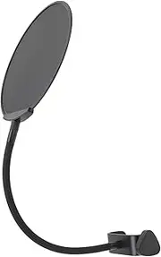 Microphone Pop Filter Shield, Pop Filter for Mic, Microphone Isolation Shield, Dual Layered Wind Pop Screen with 360 Degree Gooseneck Clip