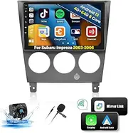 UNITOPSCI 4G+64G for Subaru Impreza 2003-2006 Android 13 Stereo Radio Wireless CarPlay Android Auto Bluetooth 5.0 GPS Navigation DSP 32 Band-EQ 9 Inch IPS Touch Screen Mirror Link SWC+ Camera Mic
