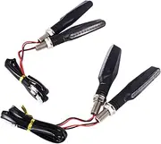 Anneome 4Pcs LED Motorcycle Turn Signal Bulbs Black High Brightness Energy Saving Indicator Lights Low Heat Efficient Design for Motorbike Accessories