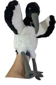 Bin Chicken White Ibis Hand Puppet Plush Soft Toy Eco Buddies CA Australia
