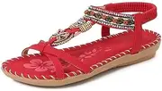 [SincereWay] Women Summer Flat Sandals Casual Comfortable H-Strap Flip Flops with Elastic Ankle Strap for Beach