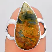 Natural Pietersite - Namibia 925 Sterling Silver Ring s.7 Jewelry R-1002