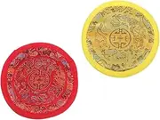 2Pcs Singing Bowl Cushion Handmade Buddhist Sound Bowl Pads with Traditional Embroidery for Meditation and Home Decor Lightweight and Portable