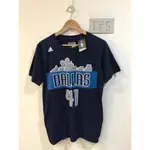 NBA T恤 DIRK NOWITZKI 小牛城市深藍 ADIDAS TEE 短袖 全新含吊牌