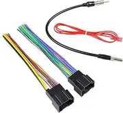 Radio Wiring Harness Adapter Compatible with Chevrolet Silverado Express Sierra Captiva Suburban GMC Savana Yukon Buick Car Stereo Wire Connector 14/16Pin Radio Antenna Cable