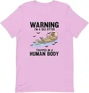 [Teegarb Letter Blanket] Hilarious Warning I'm A Sea Otter Trickster Eve Outfit Humorous All Hallows 2 Lilac, Lilac, Small