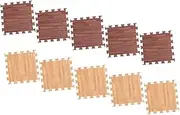 VANZACK 10pcs Foam Floor Mat Home Outdoor Floor Mat Door Mats Indoor Large Gym Puzzle Mat Gym Flooring Mat Wood Grain Floor Mats Interlocking Floor Mat Gym Mats Floor Puzzle Mat