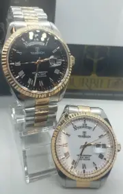 Watch tourbillon day-date 40mm Steel And Gold Plated Pink Mvt Quartz Citizen