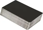 skycabin 100Pcs Blank Metal Business Card Black Laser Engraving Name Cards Aluminum Plates Metal Sheets Metallic DIY Gift Cards for CNC Engraver Custom Pattern,House Office Customer DIY