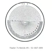 Fowler 52-667-009 7x Reticle #9 for Pocket Optical Comparator