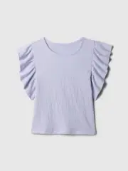 GAP Kids Forever Soft Flutter Sleeve Top (Size Medium) (MSRP $24.99)