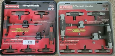 Craftsman USA NOS T-Through Handle Hex Key Sets Metric SAE 46383 46384