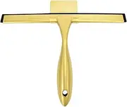 Healeved Multipurpose Stainless Steel Shower Squeegee for Bathroom Window Car Glass,Household Window Cleaner,Golden Squeegee for Shower Doors, Mirrors, and Tiles