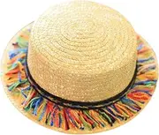 [FOMIYES] Stylish Summer Sun Hat for Women Wide Brim Straw Beach Hat with Tassel for Outdoor Activities Travel and Sun Protection