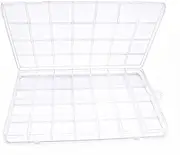 [IOOLEEM] 28 Grids Plastic Bead Organizer Box, Organizer Container Storage Box, Dividers for bead arts and crafts.