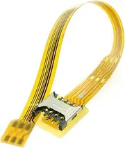 CableCC Micro SIM Card to Nano SIM Kit Male to Female Extension Soft Flat FPC Cable Extender 10cm