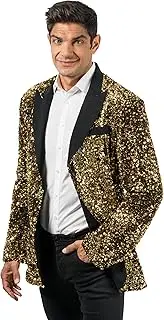 [Chaks] Sequin Jacket, Glitter Jacket for Festival, Carnival, New Year's Eve, Sequin Jacket for Showman Costume