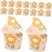 MAGICLULU 50Pcs Flower Design Paper Cupcake Liners Baking Cups Muffin Cups for Parties Birthdays and Special Occasions Safe and Oil Baking Paper