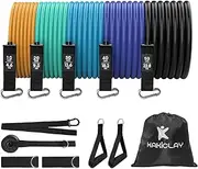 Resistance Bands Set with Separate Outdoor Anchor, KAKICLAY Exercise Bands for Indoor and Ourdoor Use, Versatile Resistance Bands for Men and Women