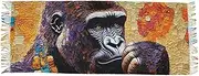 [AIXIWAWA] Tribal Gorilla Women's Pashminas Scarf, Shawls Wrap Lightwight Tassel for Evening Dress Dinner Party, Multicolor
