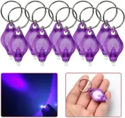 50PCS Mini LED Keychain Flashlight Key Ring Light Bright Torch Outdoor Hiking