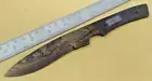 9" HAND MADE chopper Damascus steel Blue Fire knife blank blade quality 1471