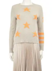 Grey Cashmere Star Pattern Jumper