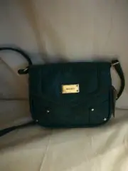 Nine West blue cross-Body Handbag snap Front Multi-Pocket Indigo Purse NEW