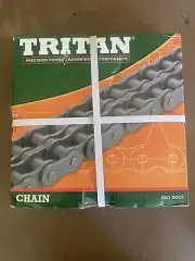 Tritan Roller Chain 120-1R 10 Foot, 1 1/2” x 1” Carbon Steel Chain - New