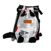 ANYWAGS Pet Carrier Magazine Printed 3XL Denim Breathable Travel Backpack for Large 3XL Pets with Pockets for Carrying Supplies