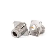 N Type Female Panel Mount 4 Hole Flange Connector