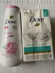 Dove Body Wash And 6 Soap Bar