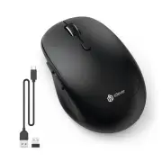 iClever Wireless Mouse Dual Mode Wireless Mouse Bluetooth Type-C Rechargeable Mo