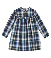 [La Coqueta] La Coqueta Vela checked dress and bloomers set Y 8 blue