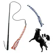 Dog Extendable Teaser Wand Pet Flirt Stick Pole Puppy Chasing Tail