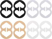 YQQYG 8 PCS Bra Strap Clips, Bra Hooks for Racerback, Anti-Slip Bra Straps Holder, Bra Clips for Straps, Bra Hooks to Conceal Hide Straps, Black, Skin Color, White, Transparent