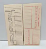 10 Vintage Style Time Cards Junk Journal Ephemera Scrapbooking Mixed Media