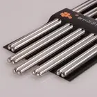Chopsticks 5 Pair Metal Reusable Korean Chinese Stainless Steel Chopsticks S ❤B❤