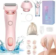 DuskRazor for Women, The Glide Pro 3.0 Razor, Smooth Shave Pro, Duskofficial Razor, DuskRazor 2 in 1 Wet & Dry for Leg Arm Underarm Pubic Area Waterproof Portable (Pink)