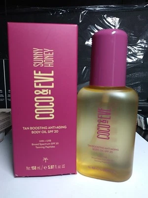 COCO & EVE Sunny Honey Tan Boosting Anti-Aging Body Oil SPF 20, 5.07 fl oz NIB