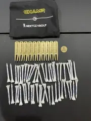 Nextgengolf & Champ Tee Pouch With Tees, Divot Tools & Ball Marker