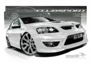 HSV Clubsport E2 E2 CLUBSPORT HERON WHITE R8 A3 FRAMED PRINT (V251)