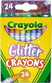 Crayola Glitter Crayons, Back To School Supplies, 24Count