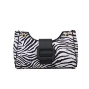 Retro Women Animal Print Woven Strap Handbag Casual Suede Shoulder Messenger Bag Popular Simple Female Daily Bag